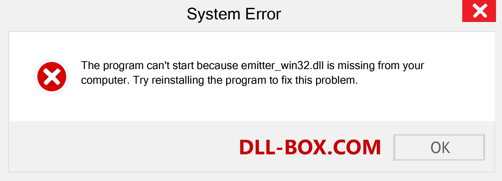  emitter_win32.dll file is missing?. Download for Windows 7, 8, 10 - Fix  emitter_win32 dll Missing Error on Windows, photos, images